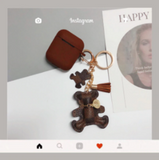 HipCity Airpod Case with Checker Bear Keyring
