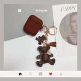 HipCity Airpod Case with Checker Bear Keyring